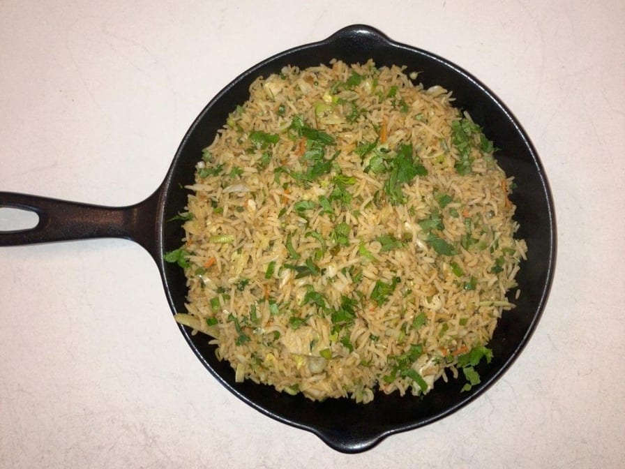 Chilli Garlic Fried Rice (Online).