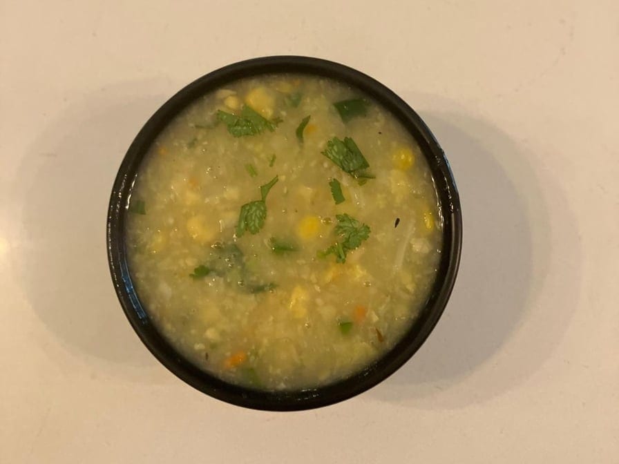 Sweet Corn Soup Bowl (Online).